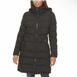 Andrew‎ Marc Ladies' Black Stretch Walker Hood Jacket Parka, Size XXL, NWOT